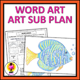 No Prep Middle, High School Art Sub Lesson Plan - Word Des