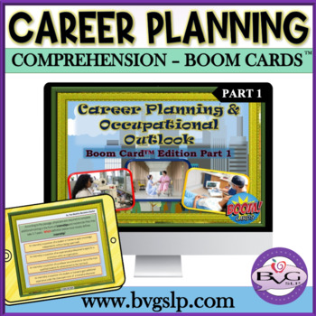 Preview of Digital Career Planning and Occupational Outlook BOOM CARDS PART 1 HEALTHCARE