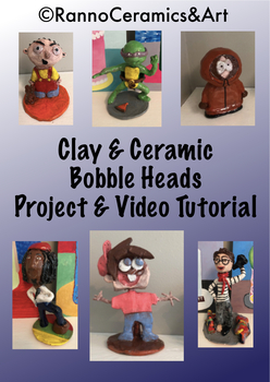 Preview of Middle-High School Ceramics Bobble Head Project & Video Tutorial