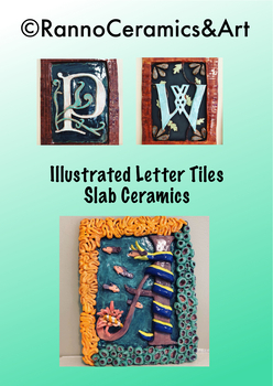 Preview of Middle-High School Ceramics Ceramic Clay Illustrated Letters
