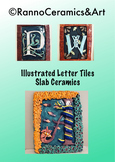 Middle-High School Ceramics Ceramic Clay Illustrated Letters