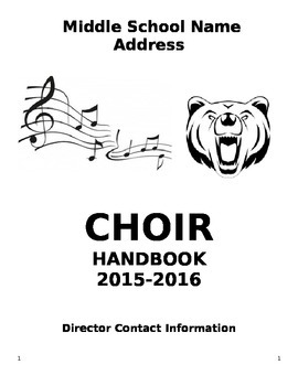 Preview of Middle/High School Choir Handbook