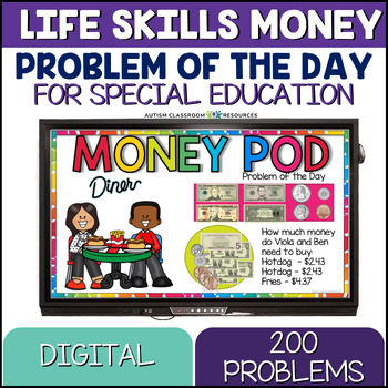Preview of Middle & High School Life Skills Special Education Activities Shopping Math