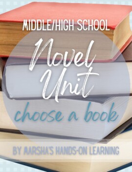 Preview of Middle/High School Novel Unit: Choose a Book