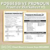 Middle & High School Possessive Pronouns End of Year Gramm