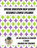 Middle / High School Special Education Resource Syllabus -