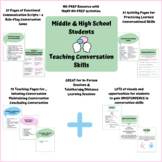 Middle & High School Speech Therapy Conversation Skills Cu