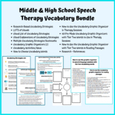Middle & High School Speech Therapy Vocabulary Bundle