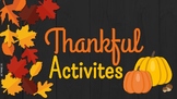 Middle/High School Thankfulness Activities