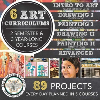 Preview of Middle, High School Visual Art: 6 Art Curriculums, Projects, Lessons, Activities