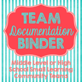Binder for Team Organization and Documentation- Aqua and R