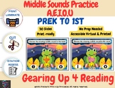 Middle/Medial Sounds A E I O U Prek to 1st w/ Istation Practice