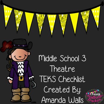 Preview of Middle School 3 Theatre TEKS Checklist