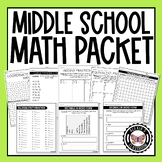 Middle School 5th & 6th Grade Math Packet | 70+ Activities