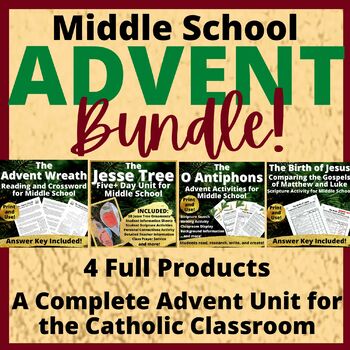 Preview of Middle School Advent Bundle