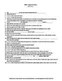 Middle School After Twenty Years by O. Henry Guided Reading Worksheet