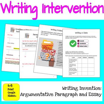 Preview of Middle School Argumentative CER Writing Intervention Unit