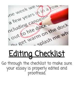 Preview of Middle School Argumentative Essay Self-Editing Checklist (GOOGLE SLIDES)