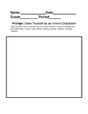 Middle School Art (6-8) Draw Yourself as an Anime Characte