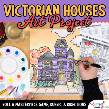 Preview of Intermediate Art Projects: Victorian House Drawing Architecture Lesson & Rubric