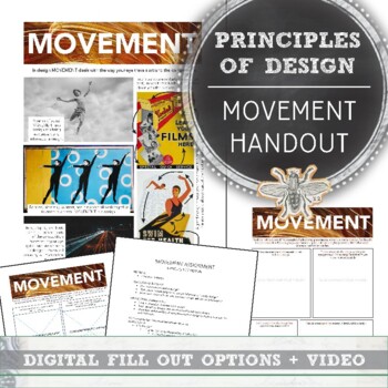 Preview of Middle School Art Media Tech, High School Design, Principle of Design, Movement