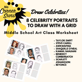 Middle School Art Project: Draw Celebrities with a Grid Worksheet