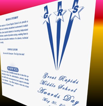 Preview of Middle School Awards Program Agenda (EDITABLE/Template)