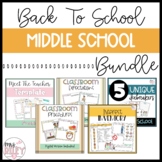 Middle School Back to School Bundle - Classroom Procedures