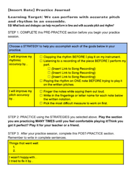 middle school band writing assignments