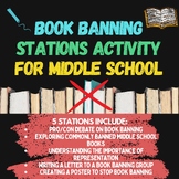 Middle School Banned Books Stations and Activities