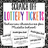 Editable Reward Tickets | Middle School Behavior Incentive