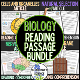 Middle School Biology Science Reading Passages Bundle