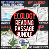 Middle School Ecology Science Reading Passages Bundle