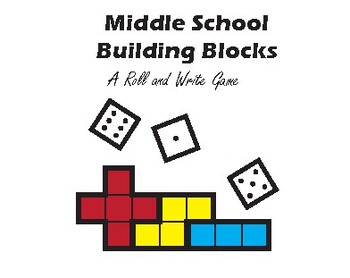 Preview of Middle School Building Blocks - A Roll and Write (Yahtzee-like) Class Game