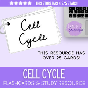 Preview of Middle School Cell Cycle Test Prep: Flashcards
