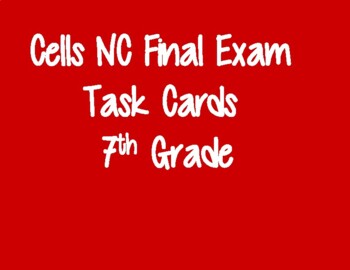 Preview of Middle School Cells NCFE Task Cards Review