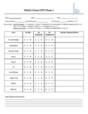 Middle School Check In Check Out Form