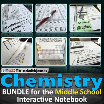 Preview of Middle School Chemistry Bundle for Interactive Notebooks and Lapbooks