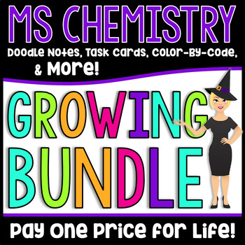 Preview of Middle School Chemistry Growing Bundle