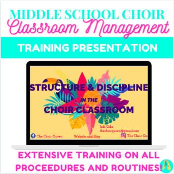 Preview of Middle School Choir Classroom Management Training