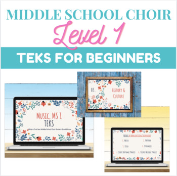 Preview of Middle School Choir Level 1 TEKS Guide