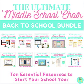 Preview of Middle School Choir Ultimate Back to School Bundle