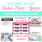 Middle School Choir Year Long Lesson Plans and Games