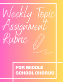 Middle School Chorus Weekly Topic Assignment Rubric