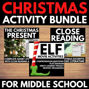 Preview of Middle School Christmas Activities - Christmas Writing & Reading Projects