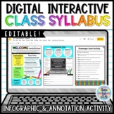 Class Syllabus Editable Middle School Rules