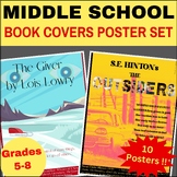 Middle School Classic ELA Book Cover Bulletin Board Set
