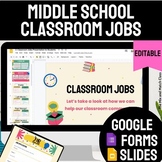 Middle School Classroom Jobs Presentation Job Application 