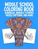 Middle School Coloring Book Printable Pages: Mandalas, Ani