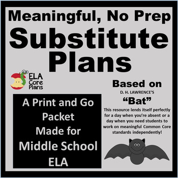 Preview of Middle School NO PREP Sub Plans ~ Poem Comprehension Packet!